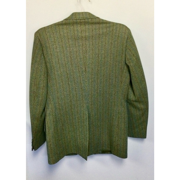 Vintage Men's Unbranded Blazer Size M Green Brown - Picture 3 of 11